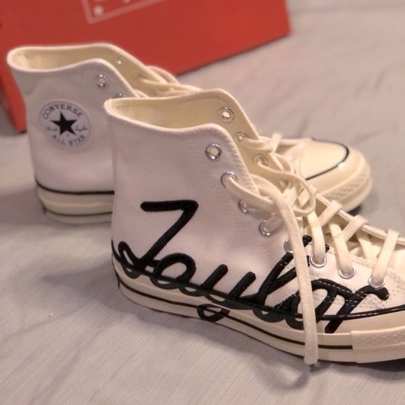 Cursive Chuck Taylor Converse Sneakers - Picture 5 of 12